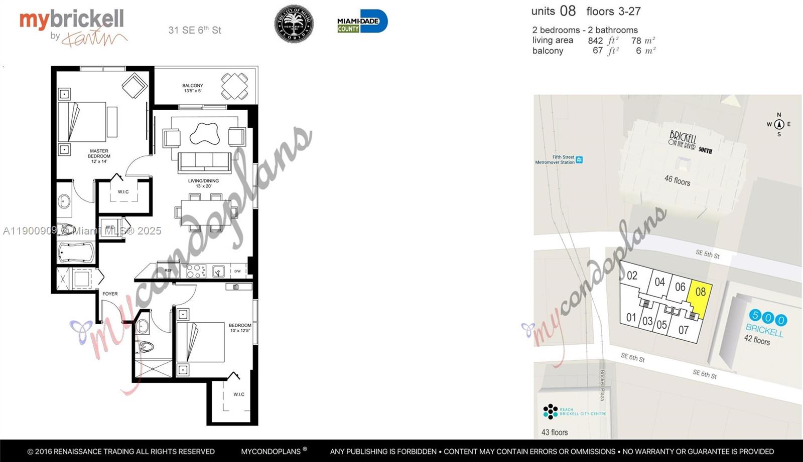 31 SE 6th St # 2508, Miami FL 33131 — #A11900909